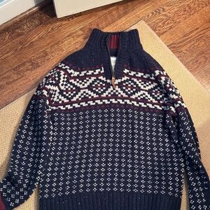Navy Patterned Men's Sweater